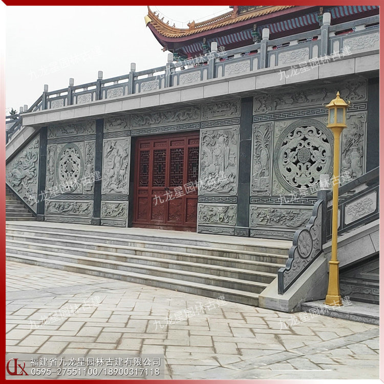寺廟外墻石材浮雕圖片